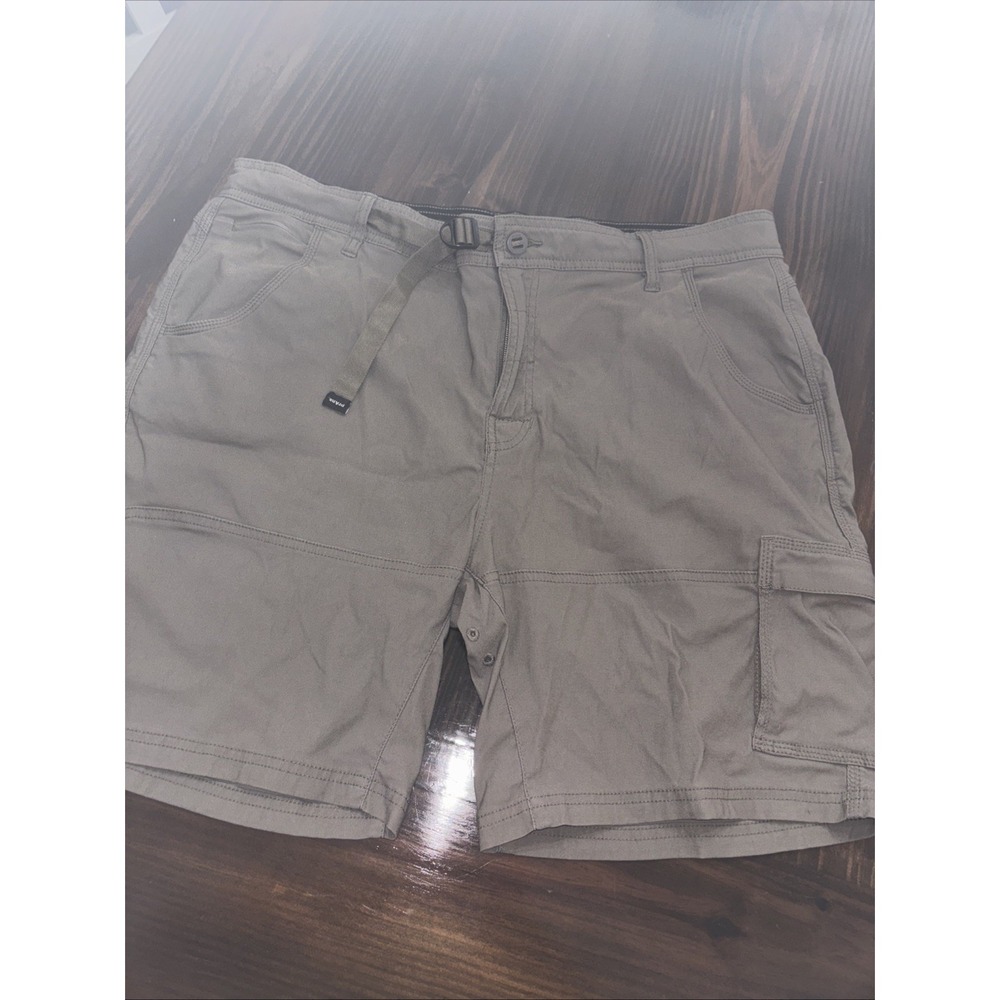 Prana Shorts Mens Sz 40 Brown Stretch Zion Belted Cargo Hiking Climb Outdoor